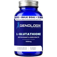 Genologix L-Glutathione 1000mg - Bulk 90 Day Supply
